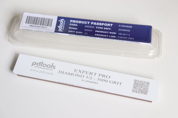 Алмазний брусок EXPERT PRO 3/2 (5000 GRIT) 160*25*7 на бланках PDT Tools