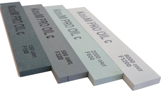 Set of oil sharpener stone KosiM Pro silicon carbide 150/500/2000/8000 grit