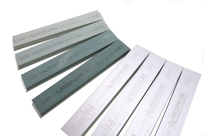 A set of Boride sharpening stones of the CS-HD series on blanks