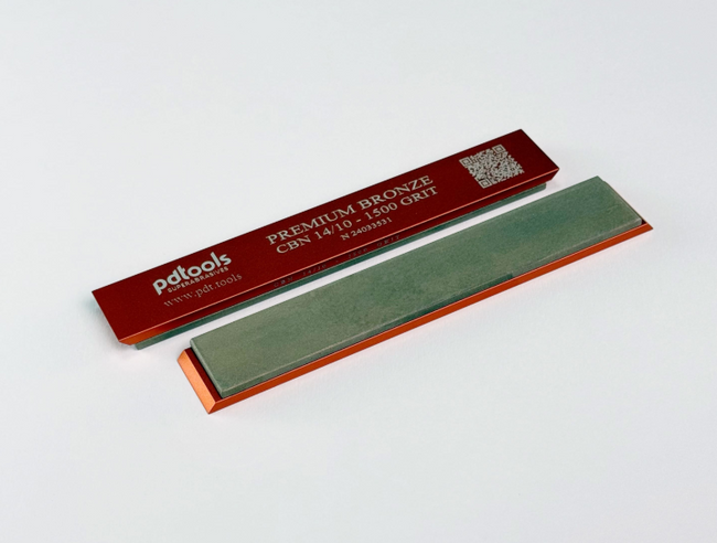 CBN Premium bronze bar 14/10 (1500 гріт) 160*25*7 on PDT tools blanks