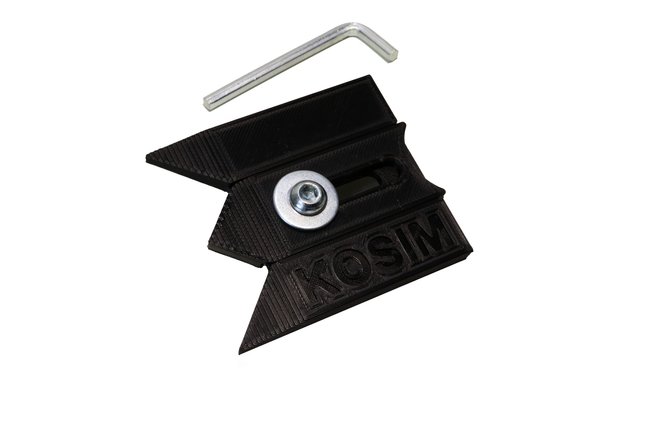 Three-point stop for sharpener KosiM with magnets